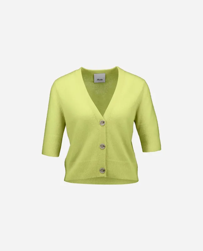 Cashmere Strickjacke in Gelb made by Allude