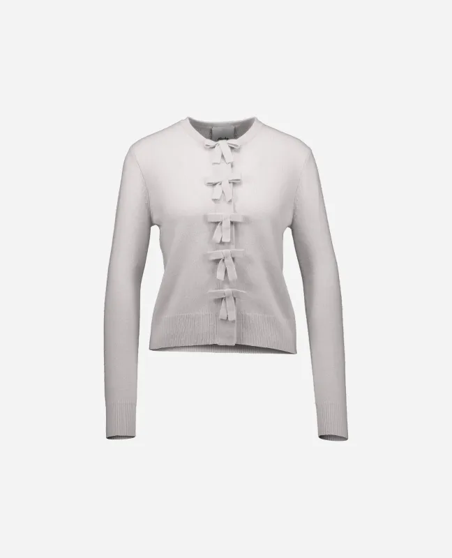 Cashmere Strickjacke in Grau sold by Allude