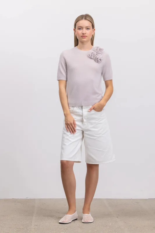 Woll-Mischung Pullover in Grau sold by Allude