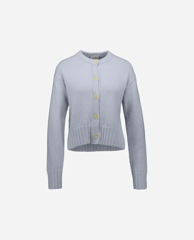 Woll-Mischung Strickjacke in Blau made by Allude