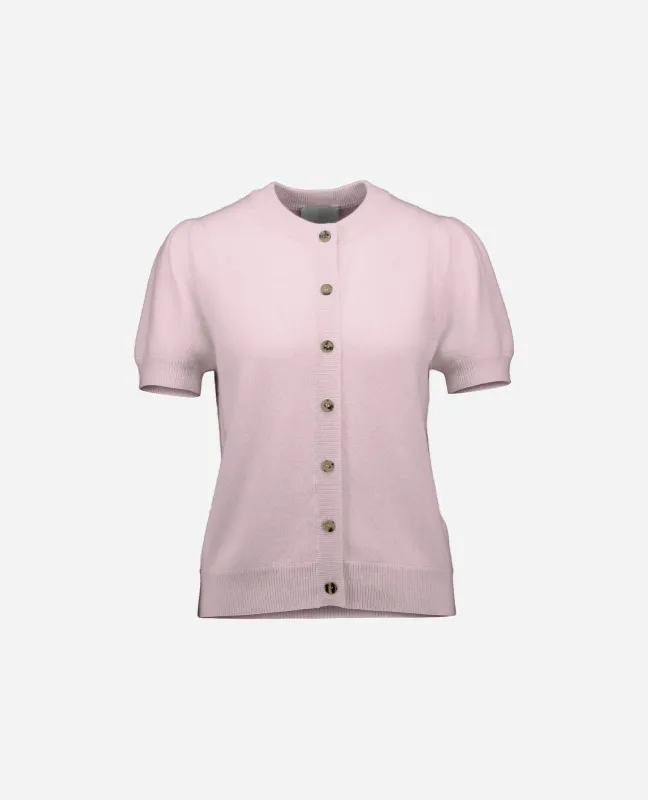 Cashmere Strickjacke in Rose sold by Allude