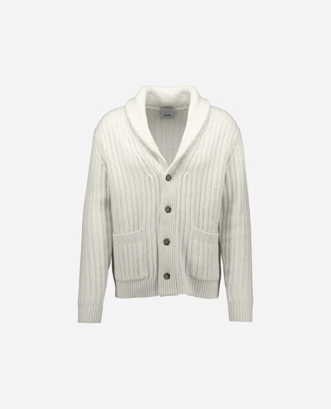 Woll-Mischung Strickjacke in Weiß made by Allude