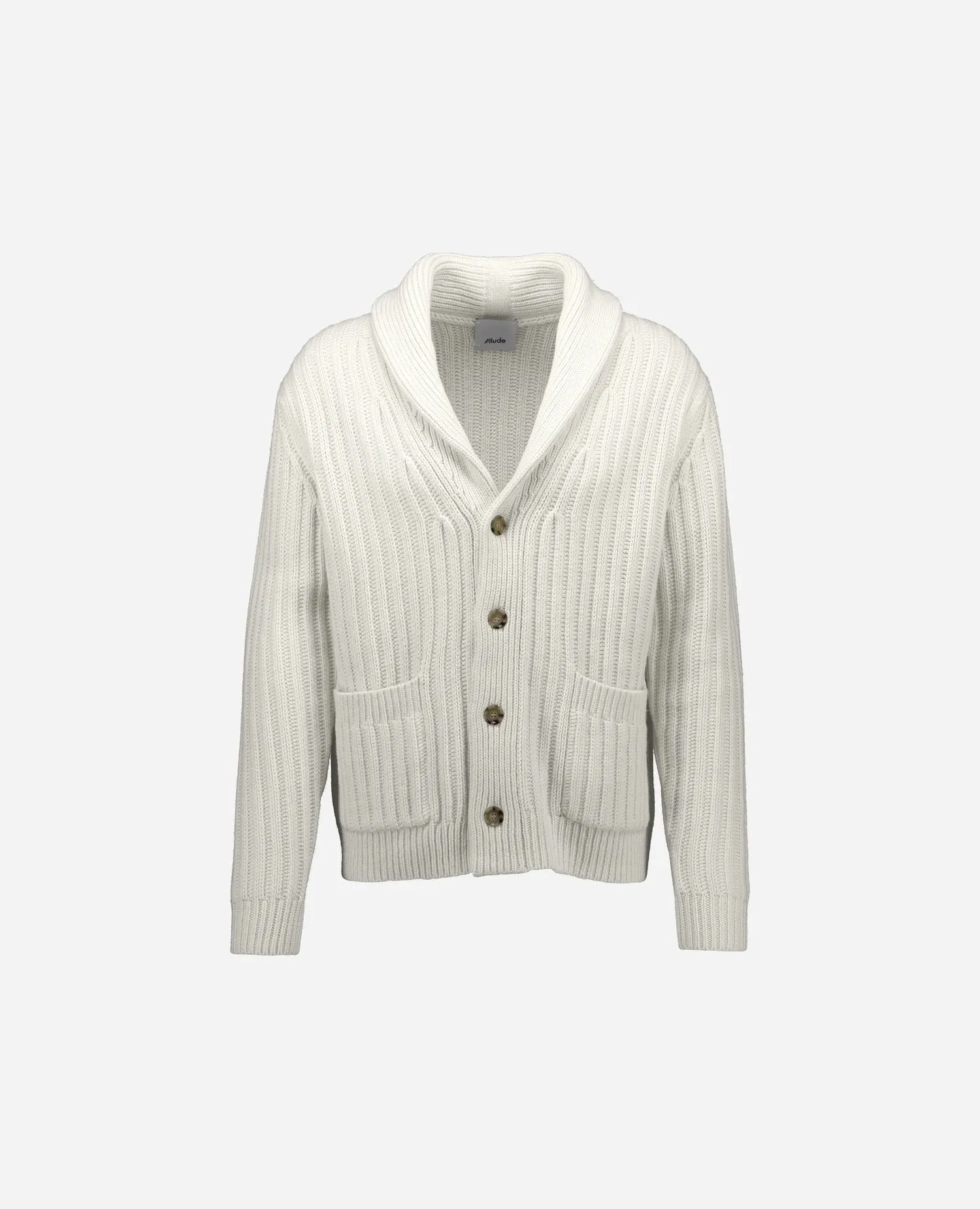 Woll-Mischung Strickjacke in Weiß sold by Allude