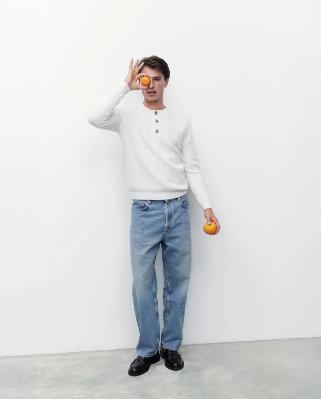 Woll-Mischung Pullover in Weiß sold by Allude