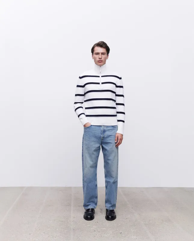 Baumwoll Mischung Pullover in Weiß sold by Allude