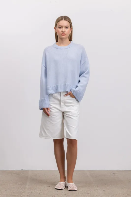 Woll-Mischung Pullover in Blau sold by Allude