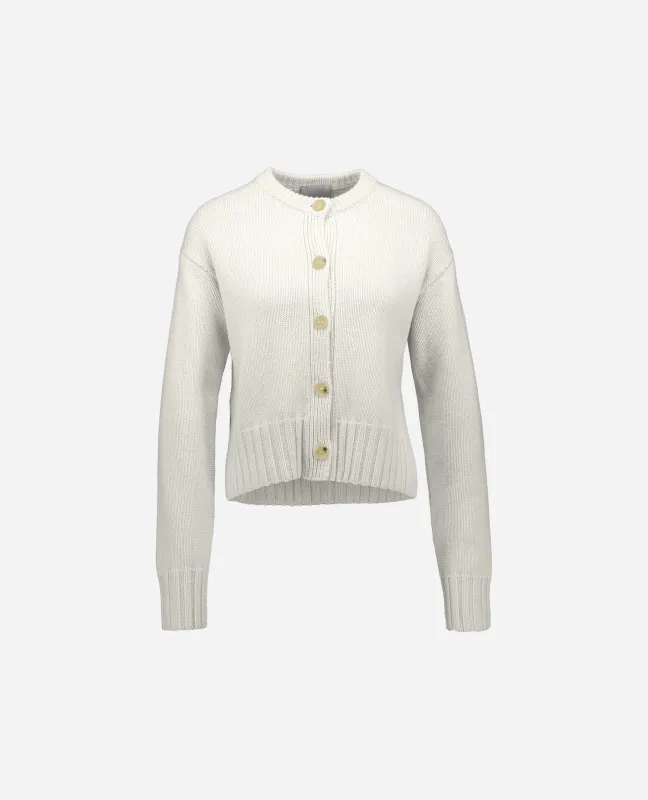 Woll-Mischung Strickjacke in Weiß made by Allude