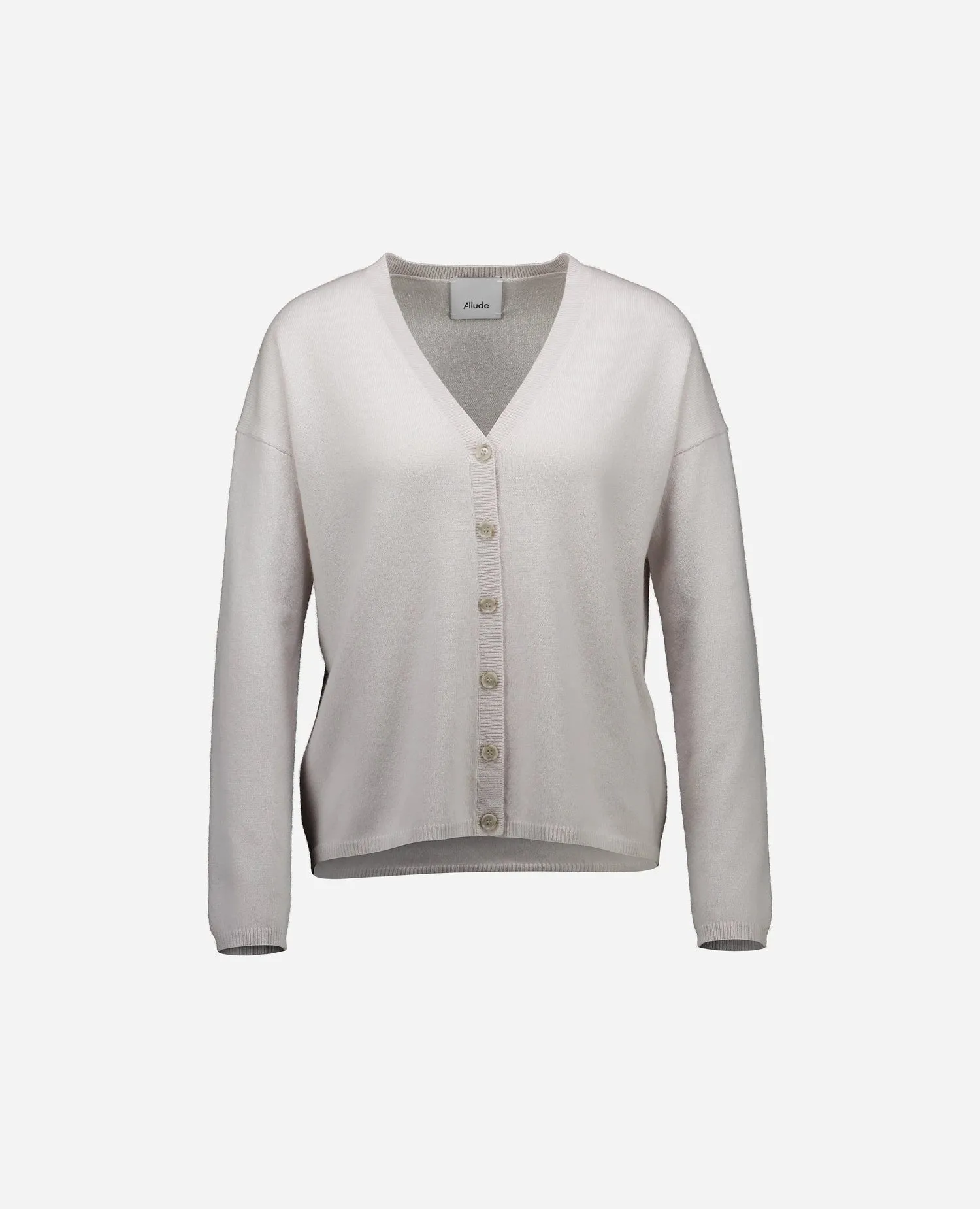 Cashmere Strickjacke in Grau sold by Allude
