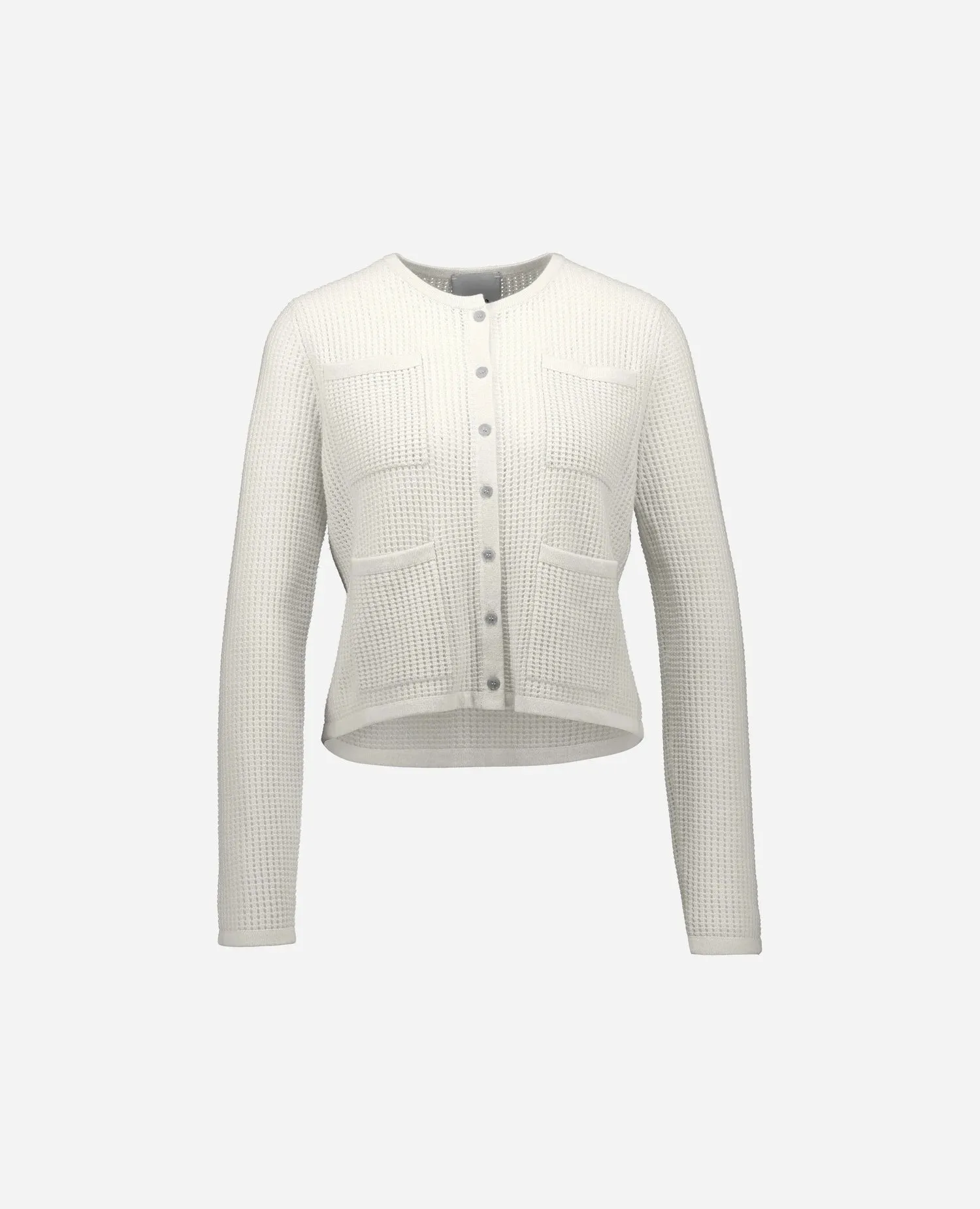 Woll-Mischung Strickjacke in Weiß sold by Allude