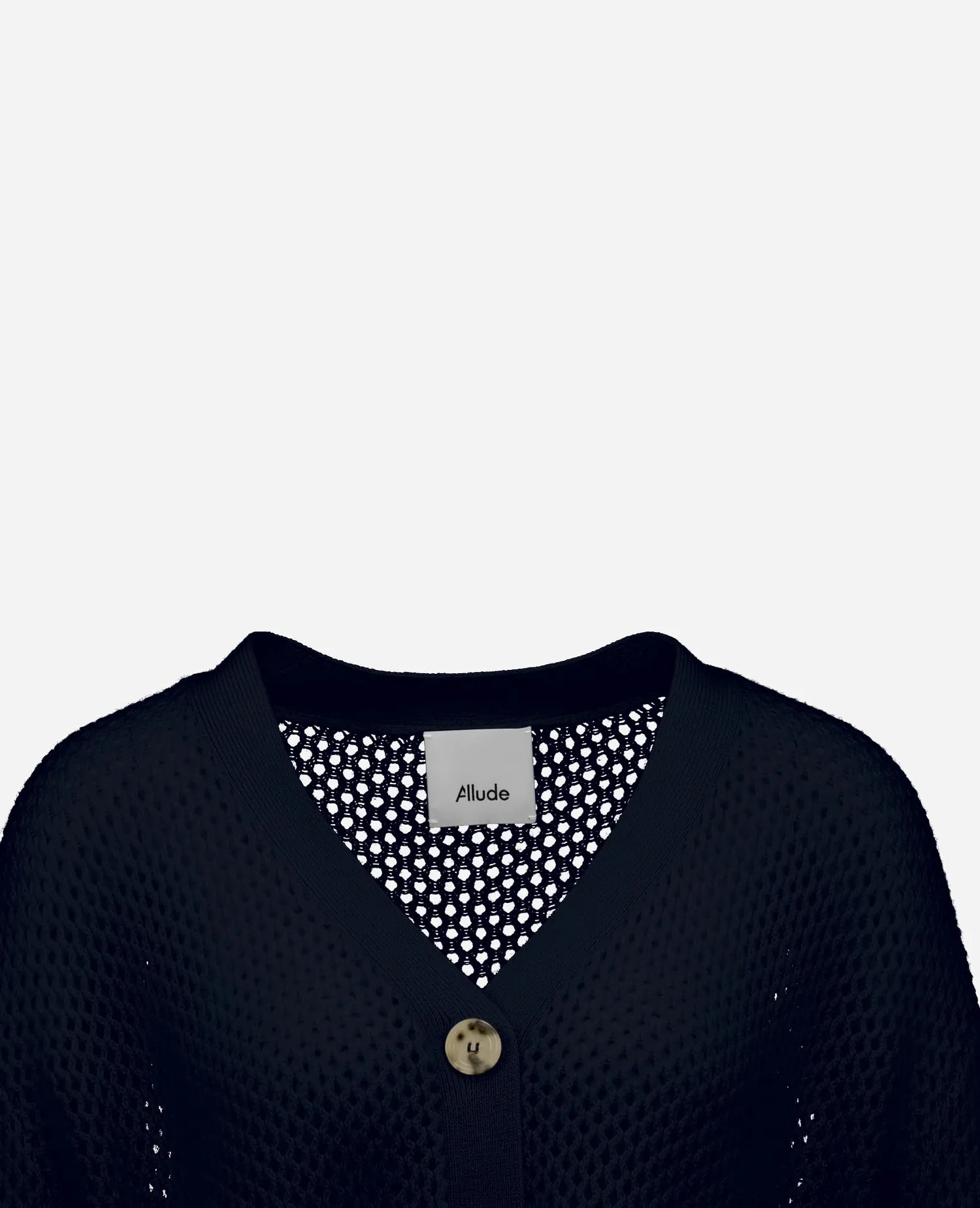 Woll-Mischung Strickjacke in Navy sold by Allude product image thumbnail 3