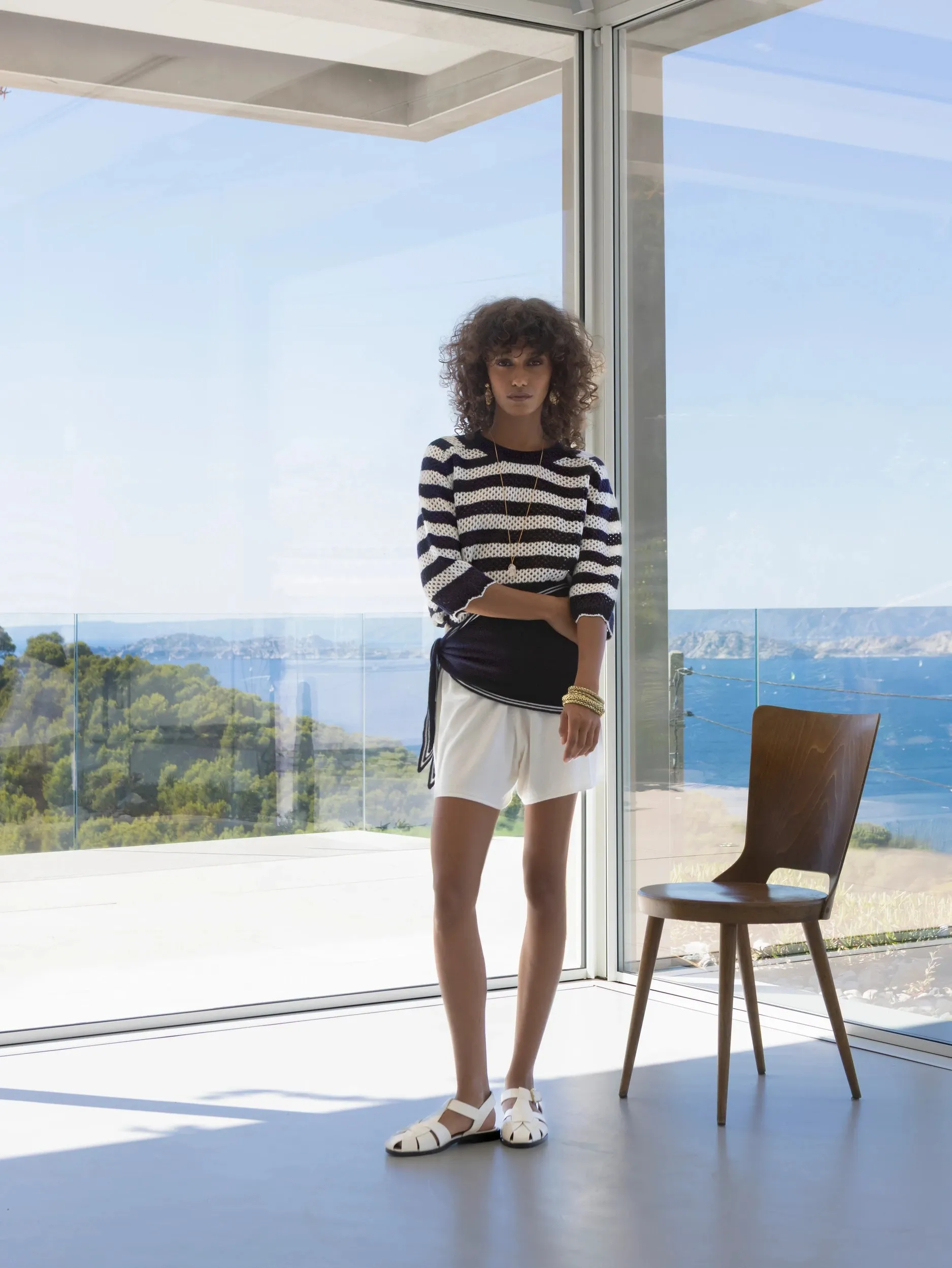 Woll-Mischung Pullover in Navy sold by Allude product image thumbnail 4