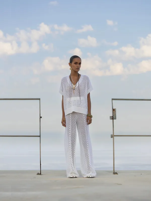 Woll-Mischung Pullover in Weiß sold by Allude