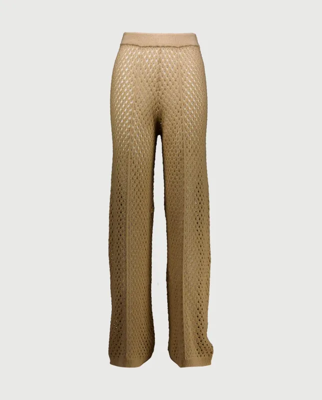 Woll-Mischung Hose in Beige made by Allude