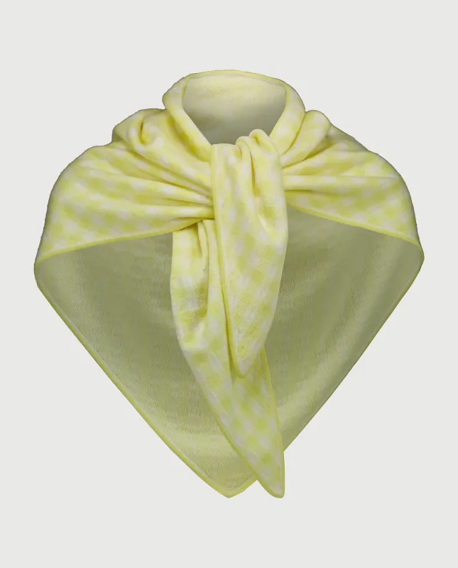 Woll-Mischung Schal in Gelb made by Allude