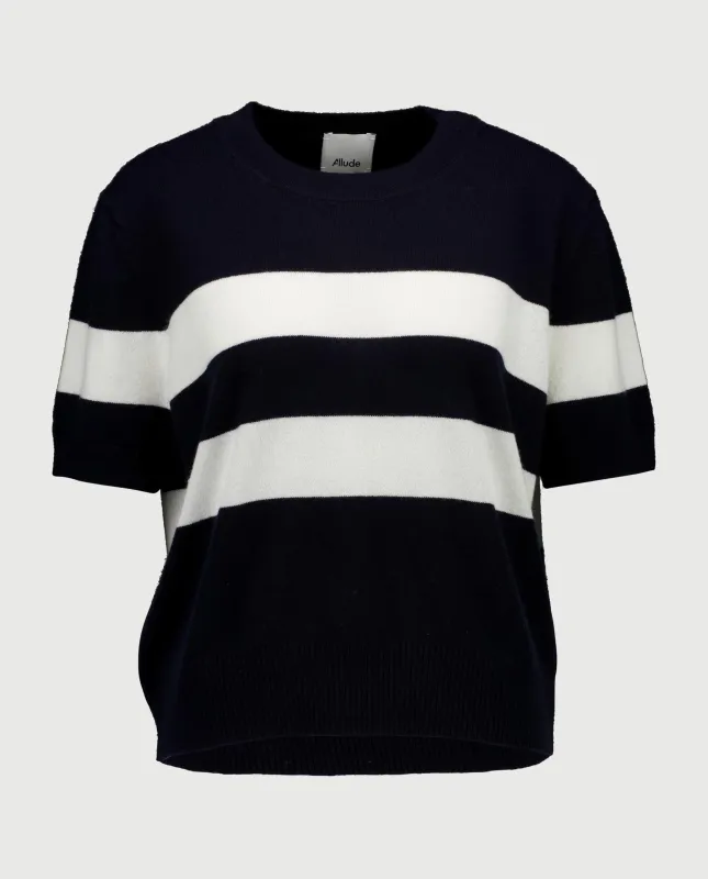 Cashmere Pullover in Navy sold by Allude