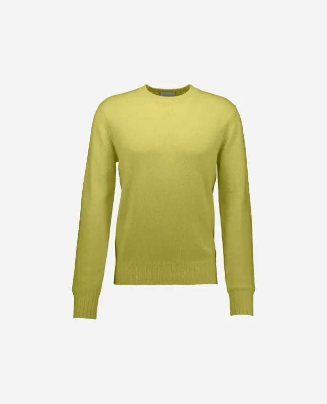 Woll-Mischung Strickjacke in Gelb made by Allude