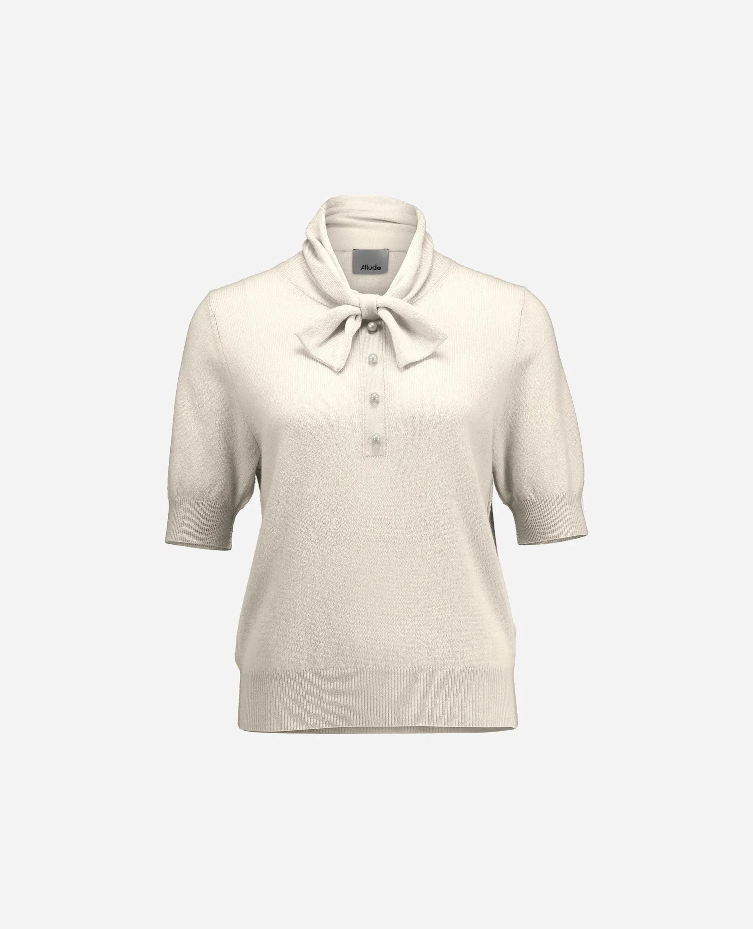 Woll-Mischung Pullover in Creme - Gerade Passform sold by Allude