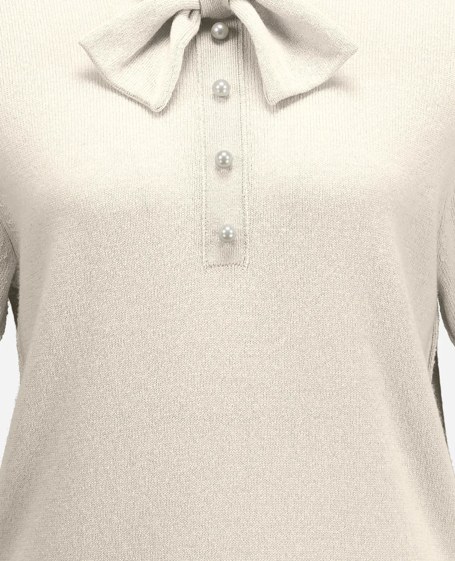 Woll-Mischung Pullover in Creme - Gerade Passform sold by Allude product image thumbnail 4