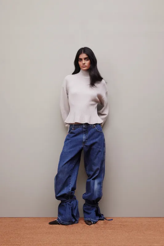 Woll-Mischung Pullover in Beige made by Allude