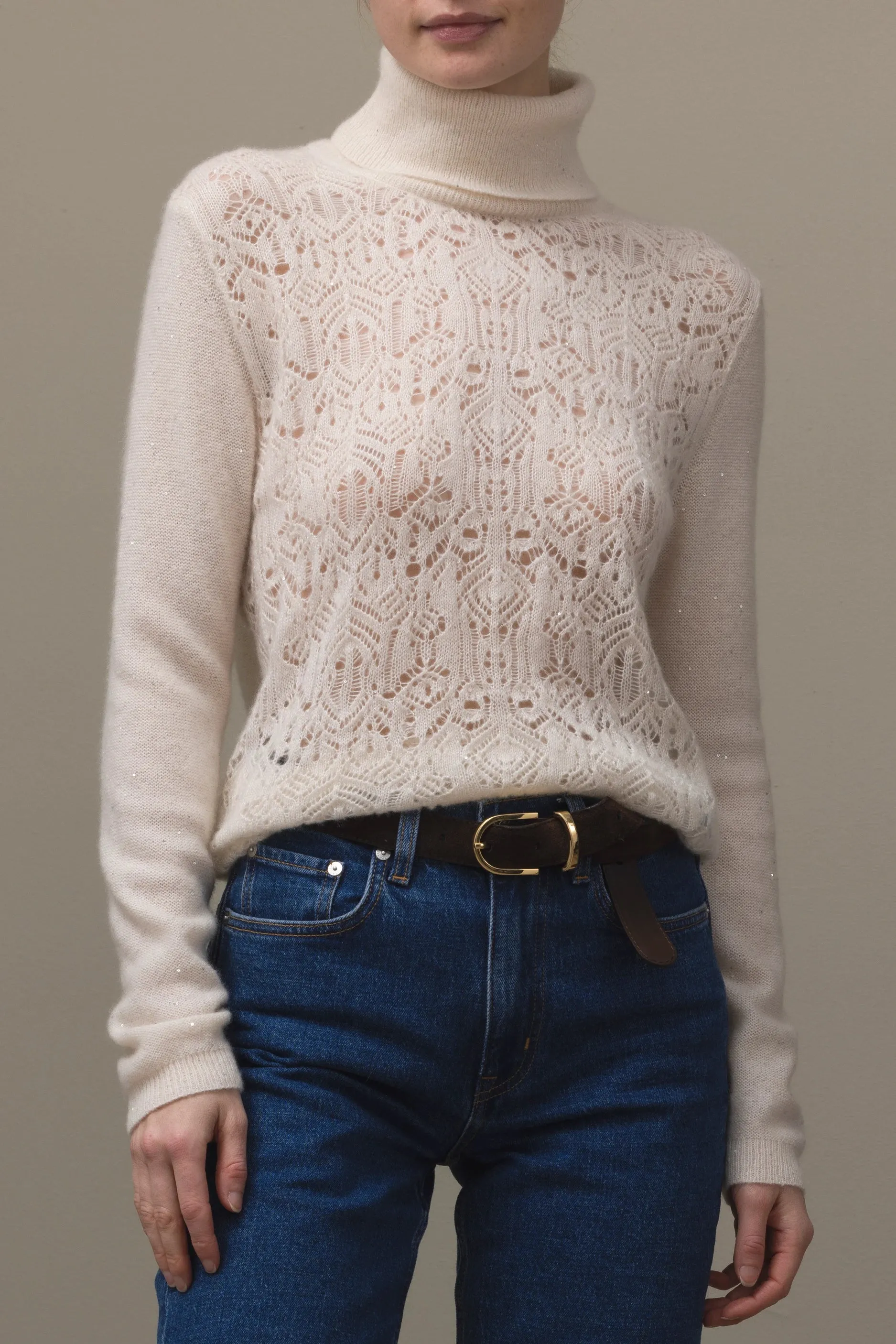 Cashmere Mischung Pullover in Weiß sold by Allude product image thumbnail 2