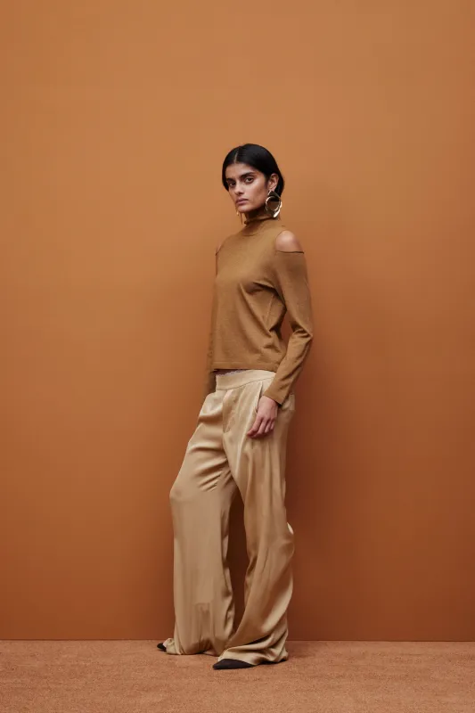 Woll-Mischung Pullover in Beige made by Allude