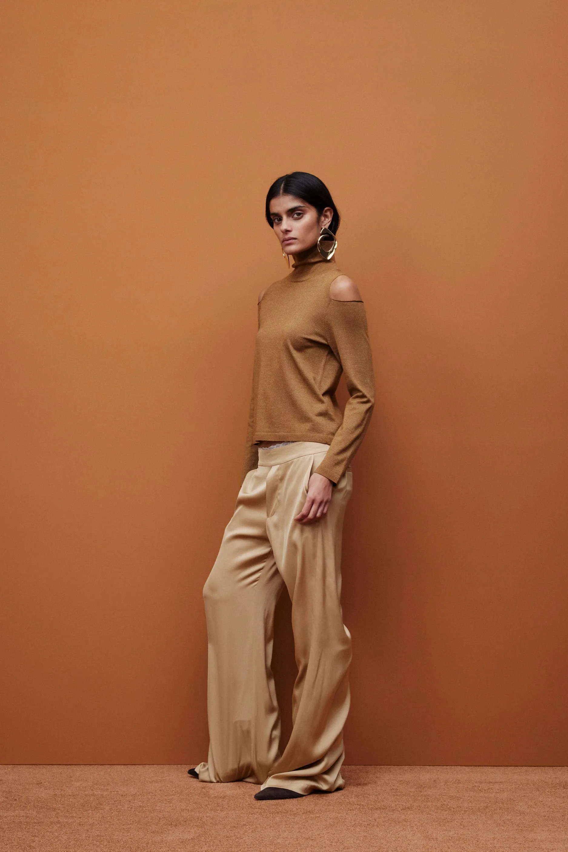 Woll-Mischung Pullover in Beige sold by Allude