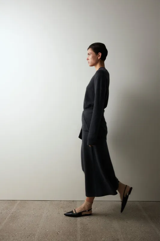Woll-Mischung Pullover in Grau made by Allude