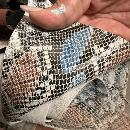 Jackie Boot Tall in Snake Leather Caramel & Cream sold by et Tigre product image thumbnail 4