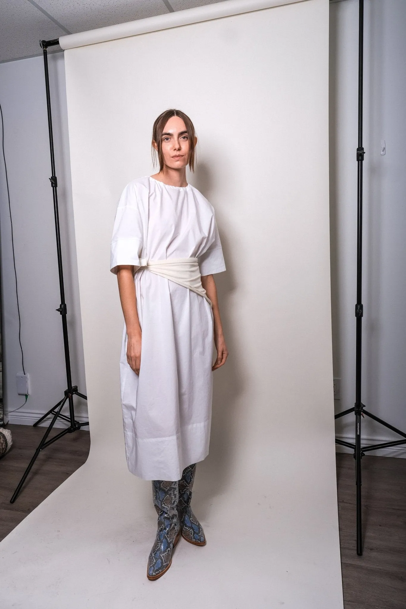 Jackie Boot Tall in Snake Leather Caramel & Cream sold by et Tigre product image thumbnail 3