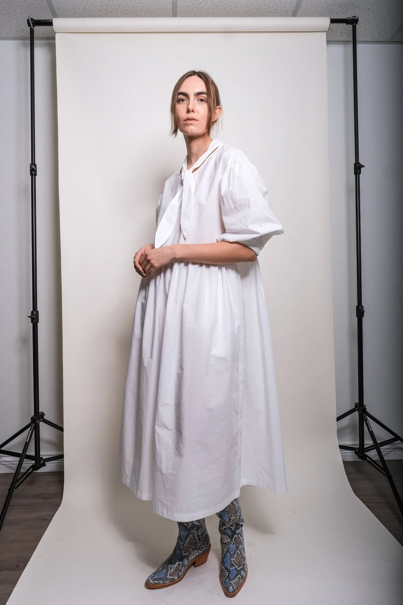 Therise Dress in White sold by et Tigre