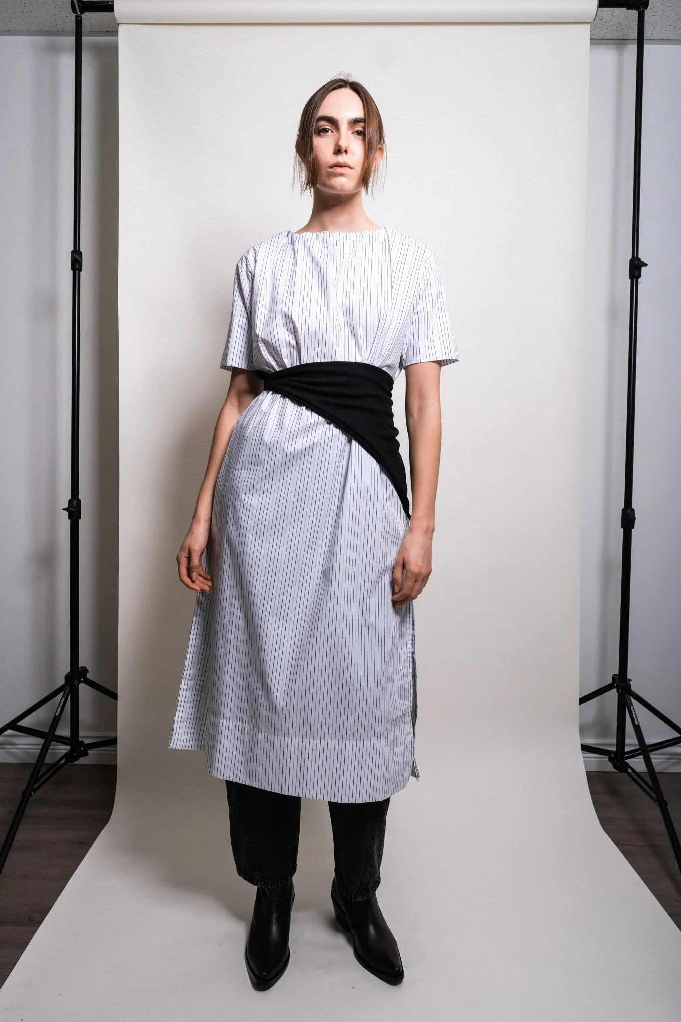 Renzo Dress in Blue Stripe sold by et Tigre product image thumbnail 3