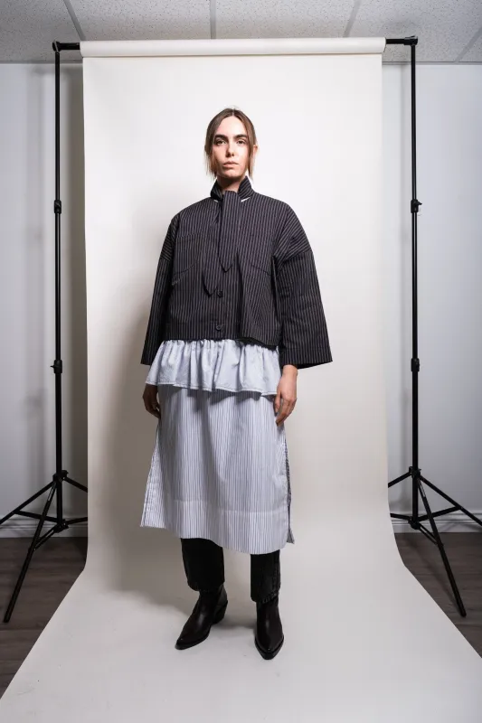 Renzo Dress in Blue Stripe made by et Tigre