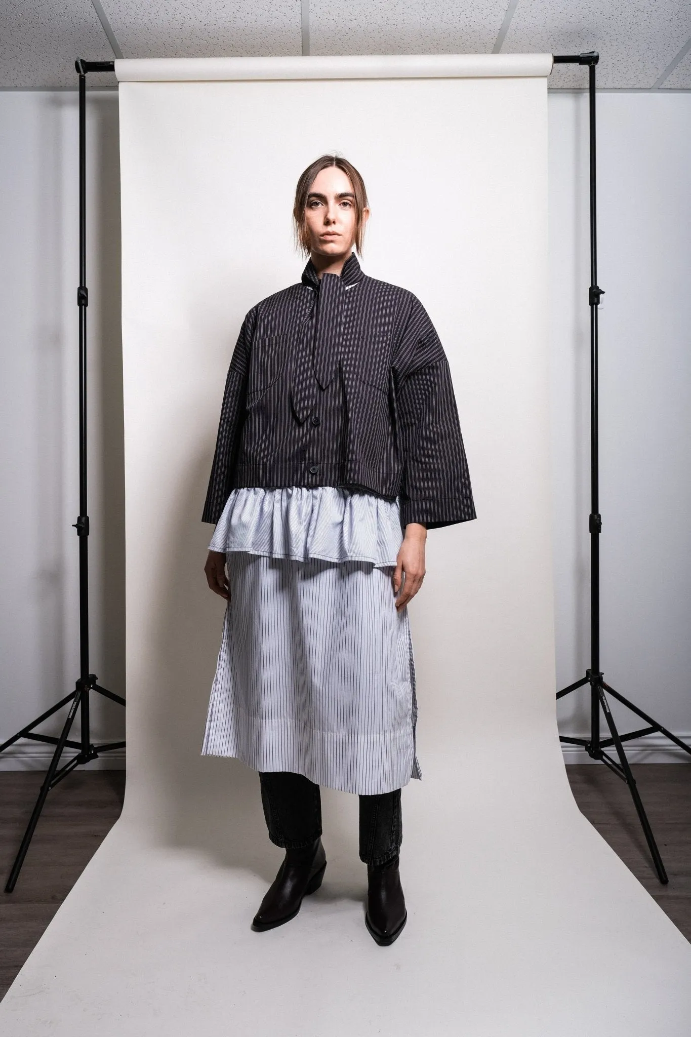 Renzo Dress in Blue Stripe sold by et Tigre