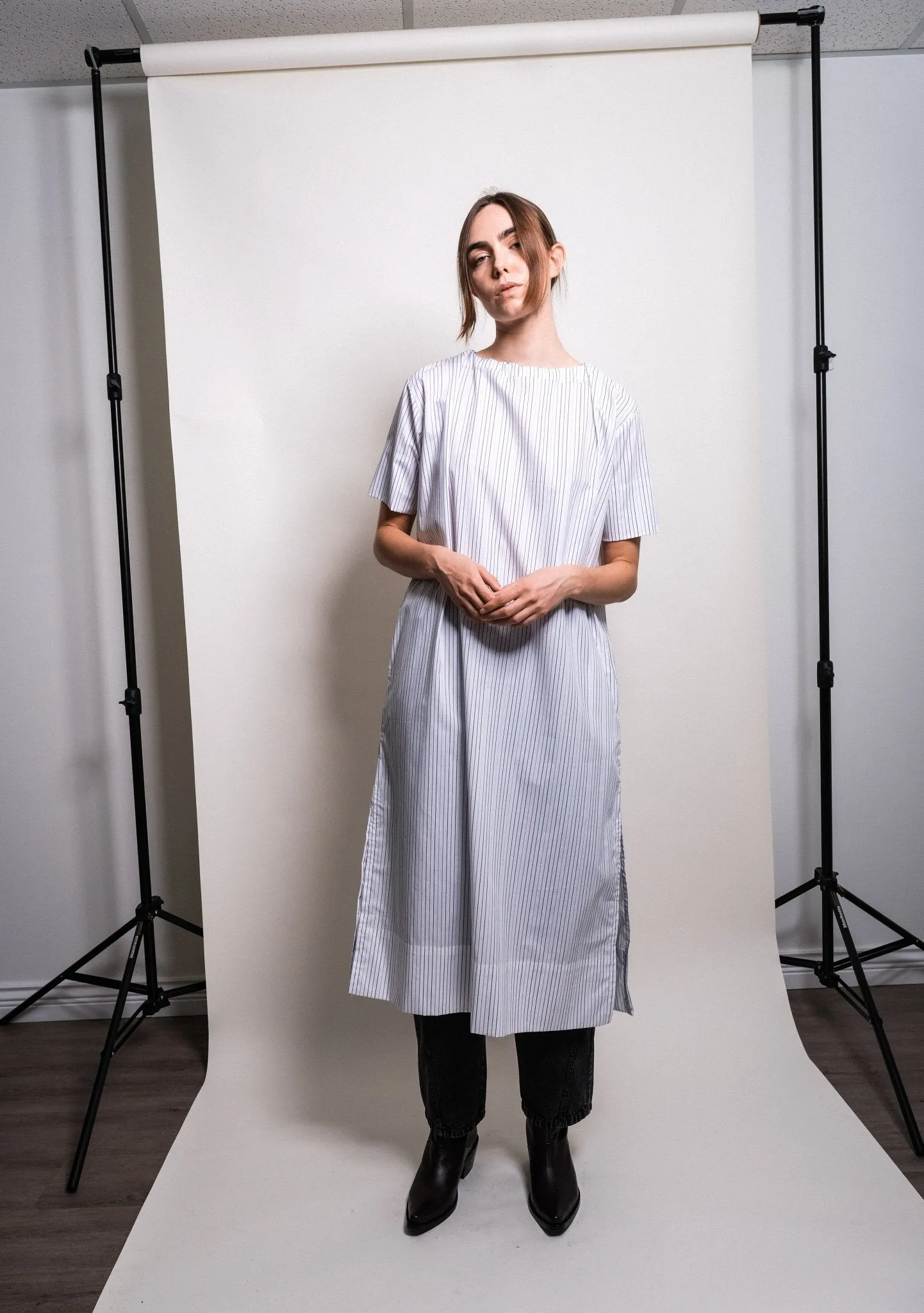 Renzo Dress in Blue Stripe sold by et Tigre product image thumbnail 2