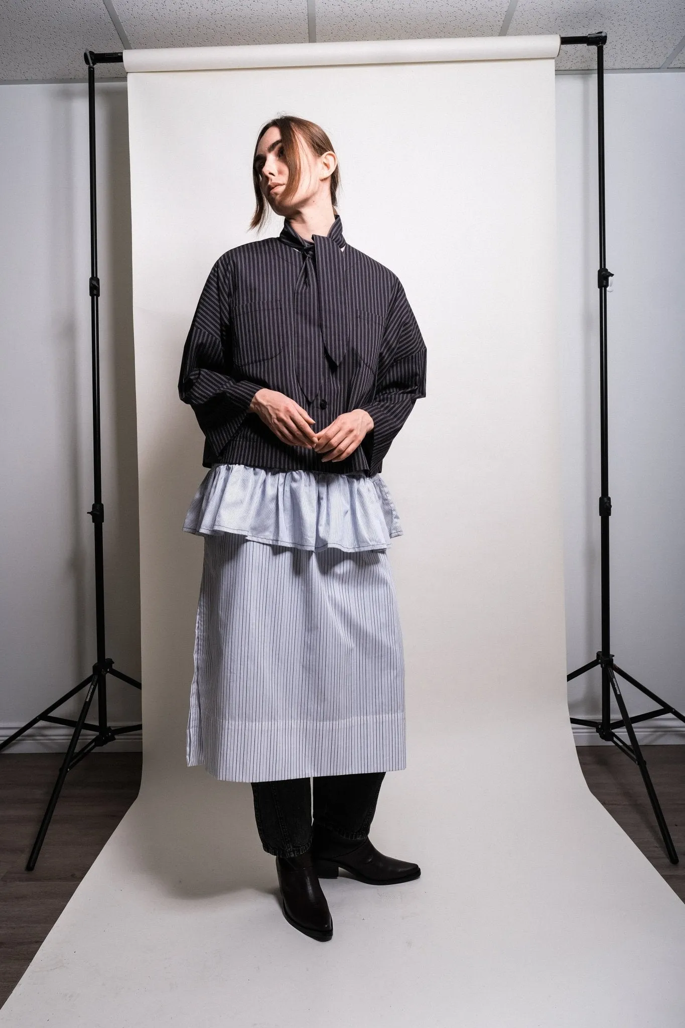 Renzo Dress in Blue Stripe sold by et Tigre product image thumbnail 5