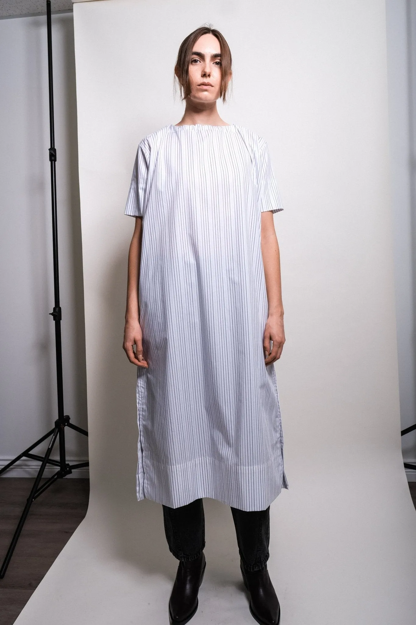 Renzo Dress in Blue Stripe sold by et Tigre product image thumbnail 4