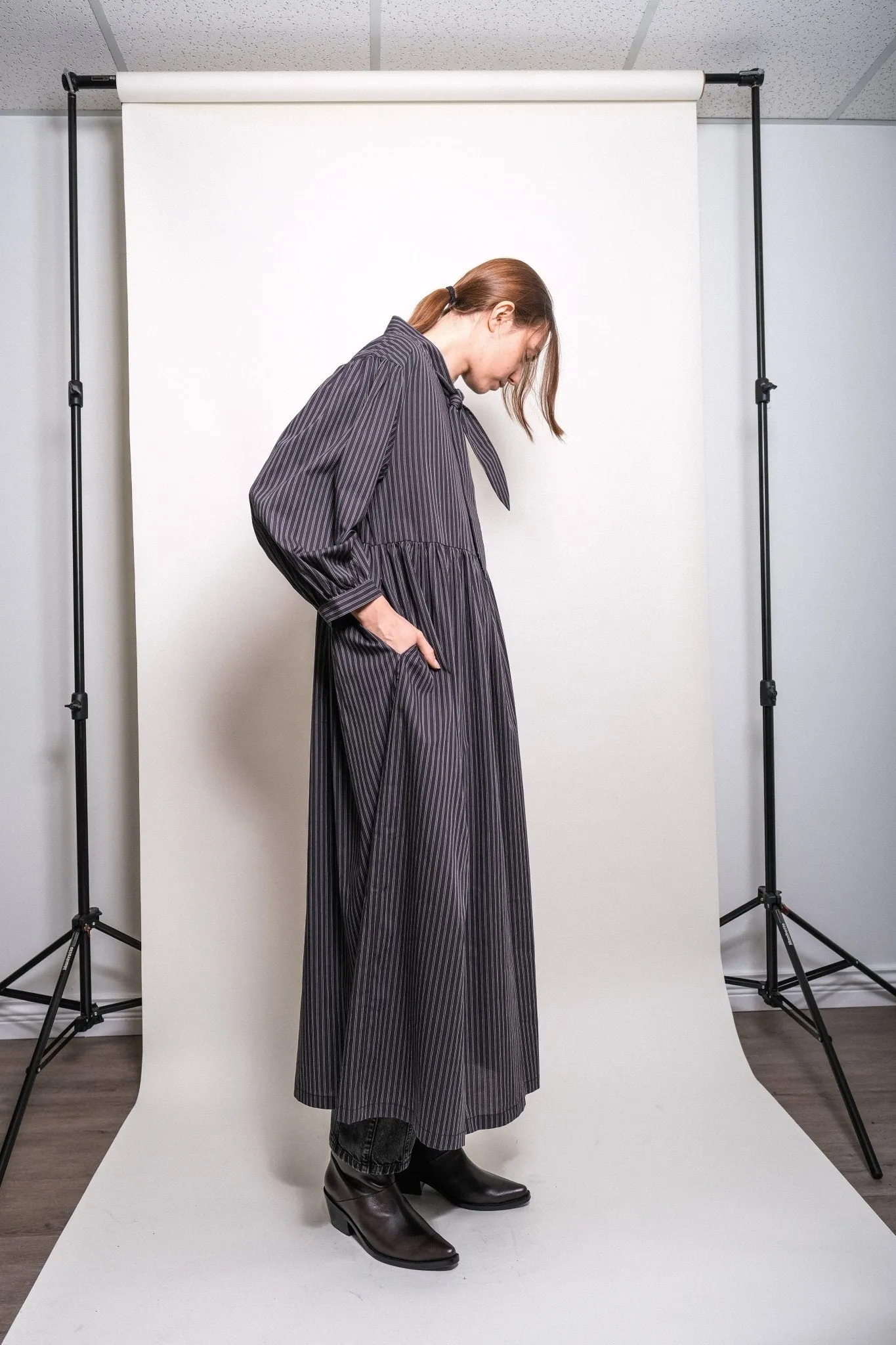 Therise Dress in Black Stripe sold by et Tigre product image thumbnail 3