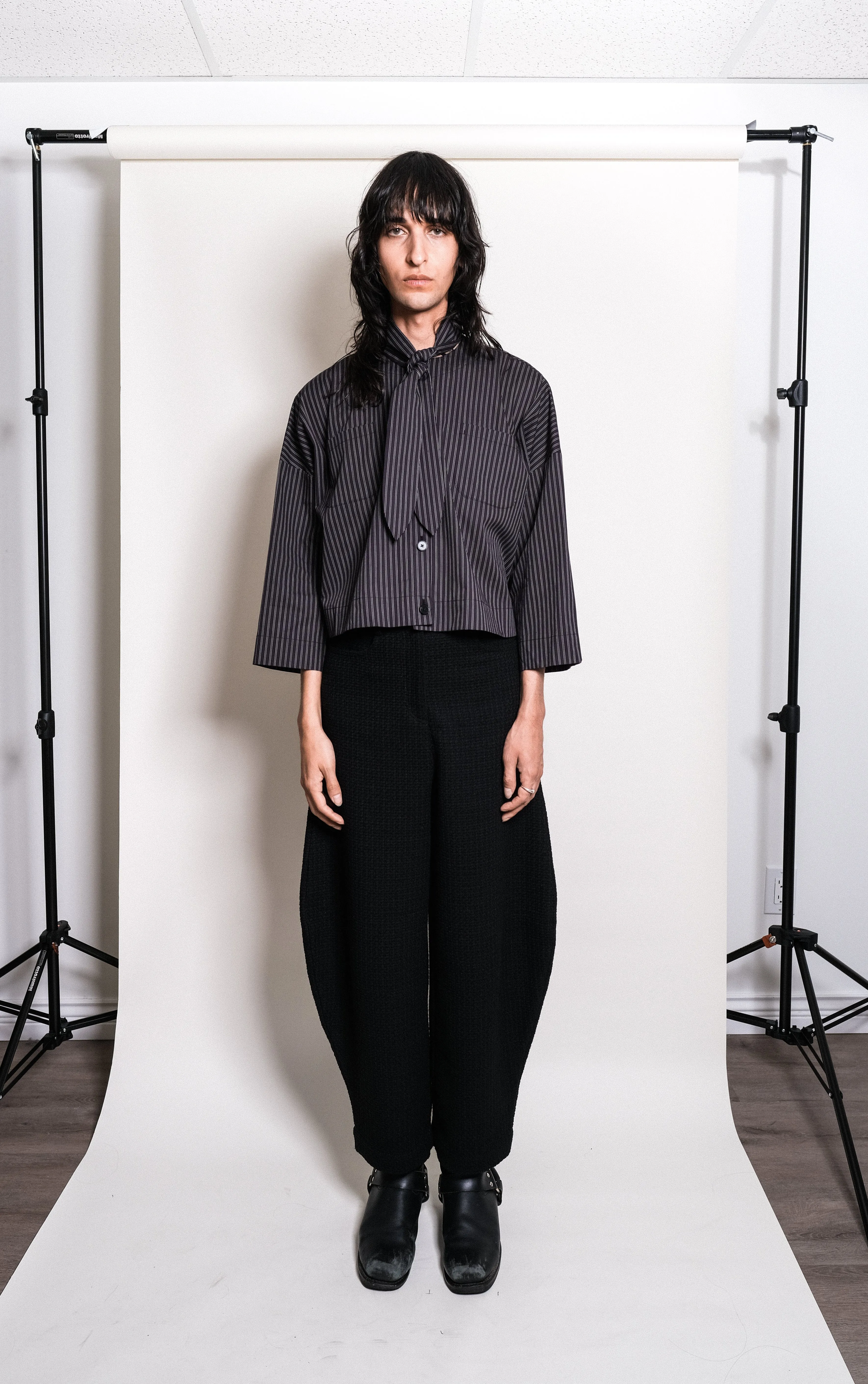 Tomo Blouse in Black Stripe sold by et Tigre product image thumbnail 2