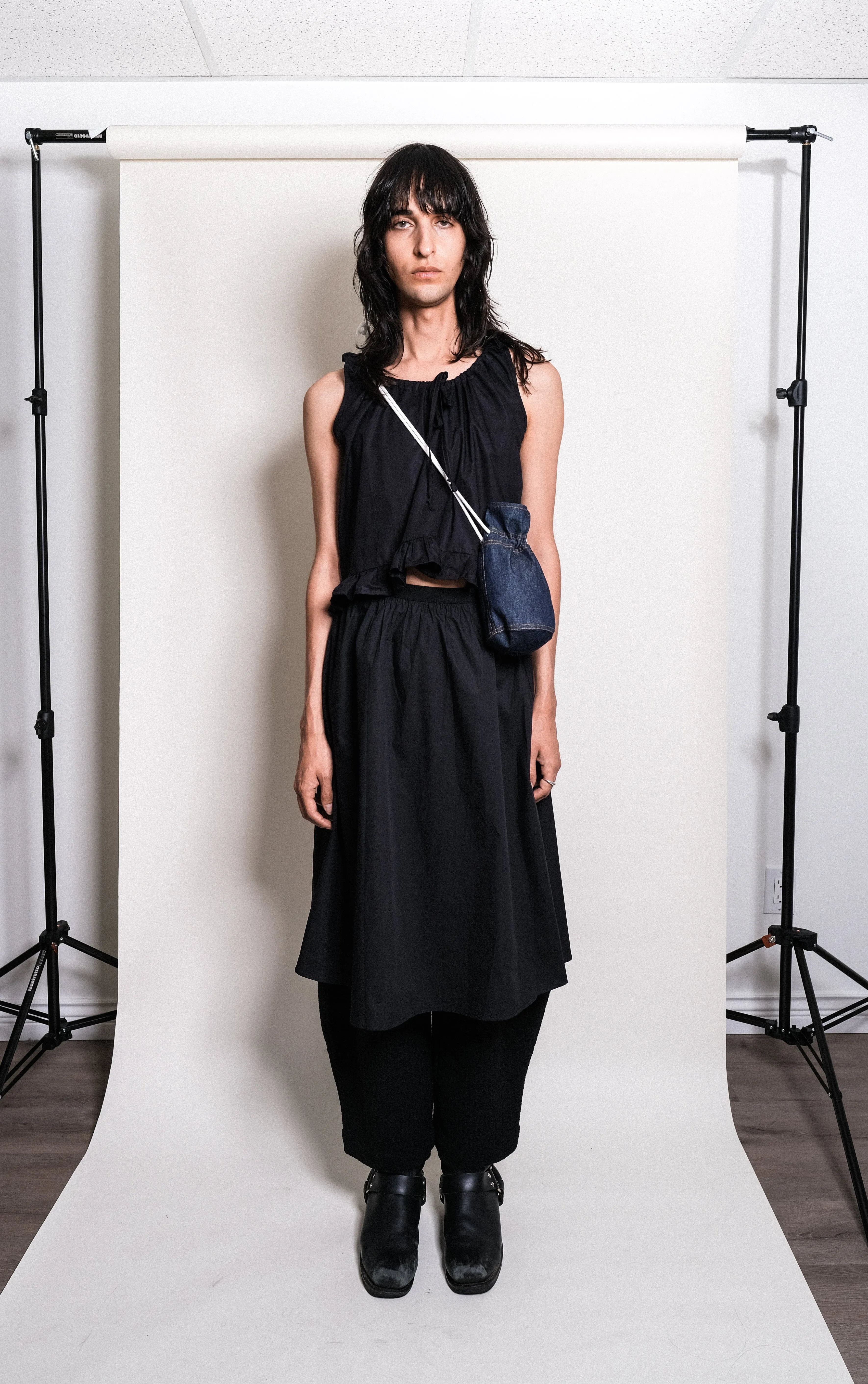 Soleil Skirt in Black Solid sold by et Tigre product image thumbnail 5