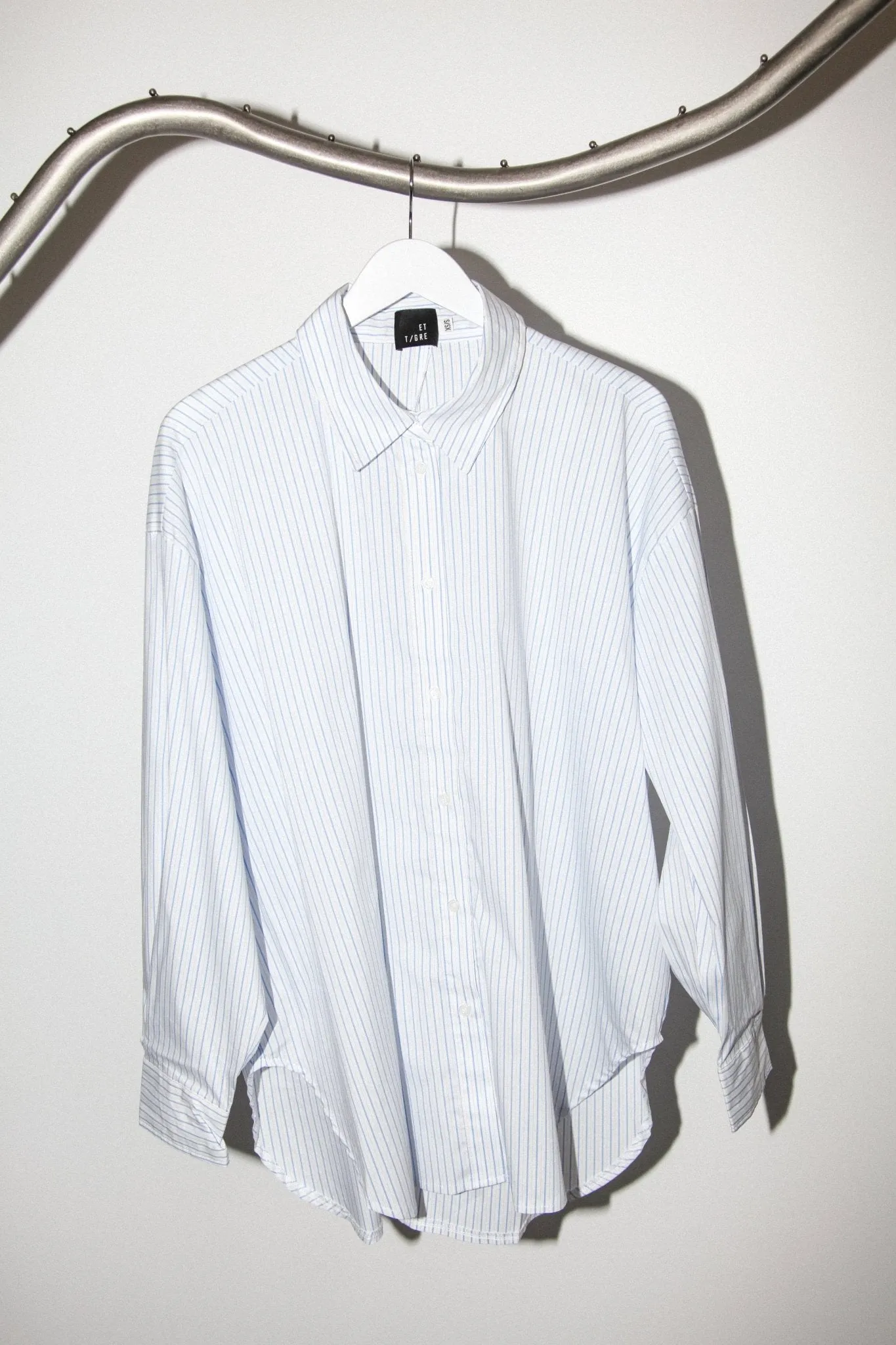 Alistair Shirt in Blue + White Stripe sold by et Tigre product image thumbnail 2