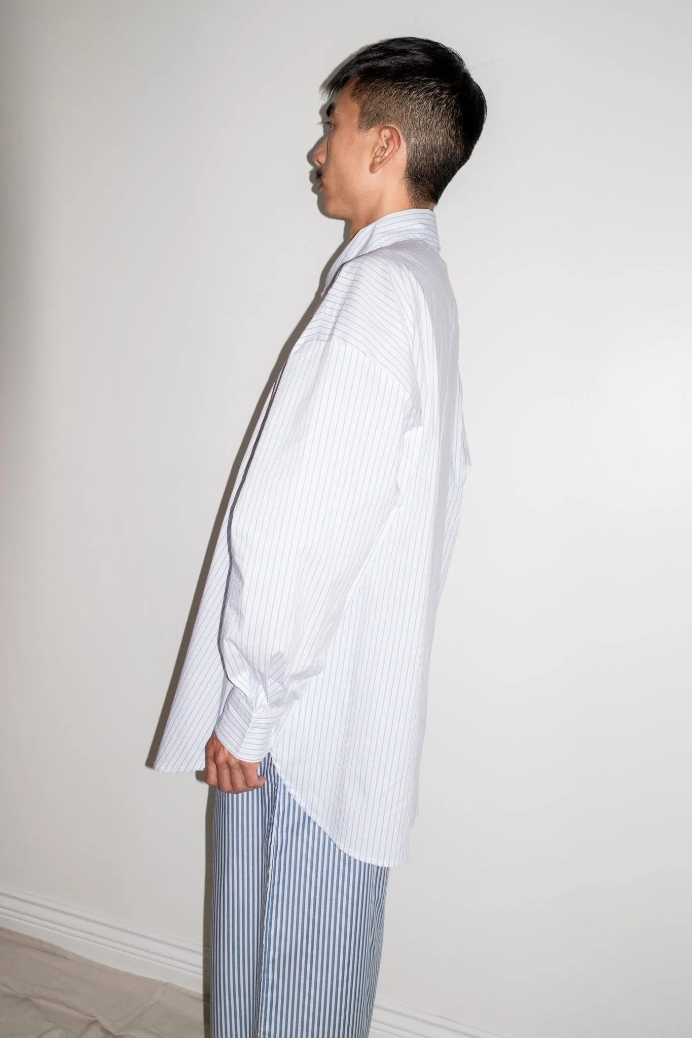 Alistair Shirt in Blue + White Stripe sold by et Tigre product image thumbnail 5