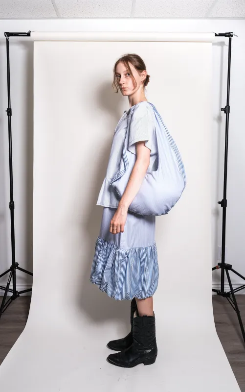 Innes Tote in Blue + Multi Stripe made by et Tigre