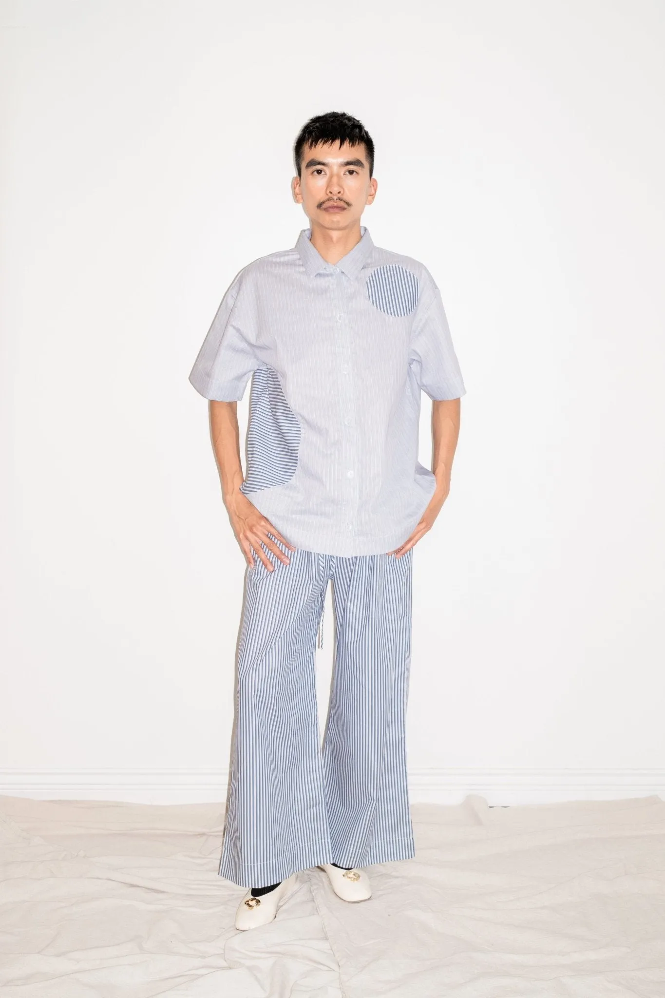 Wayne Pant in Blue + Multi Stripe sold by et Tigre product image thumbnail 5