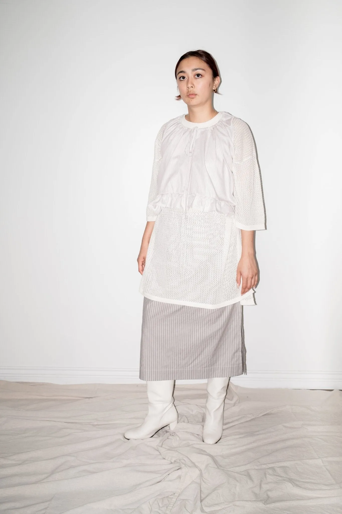 Cruz Skirt in Brown + Multi Stripe sold by et Tigre product image thumbnail 2