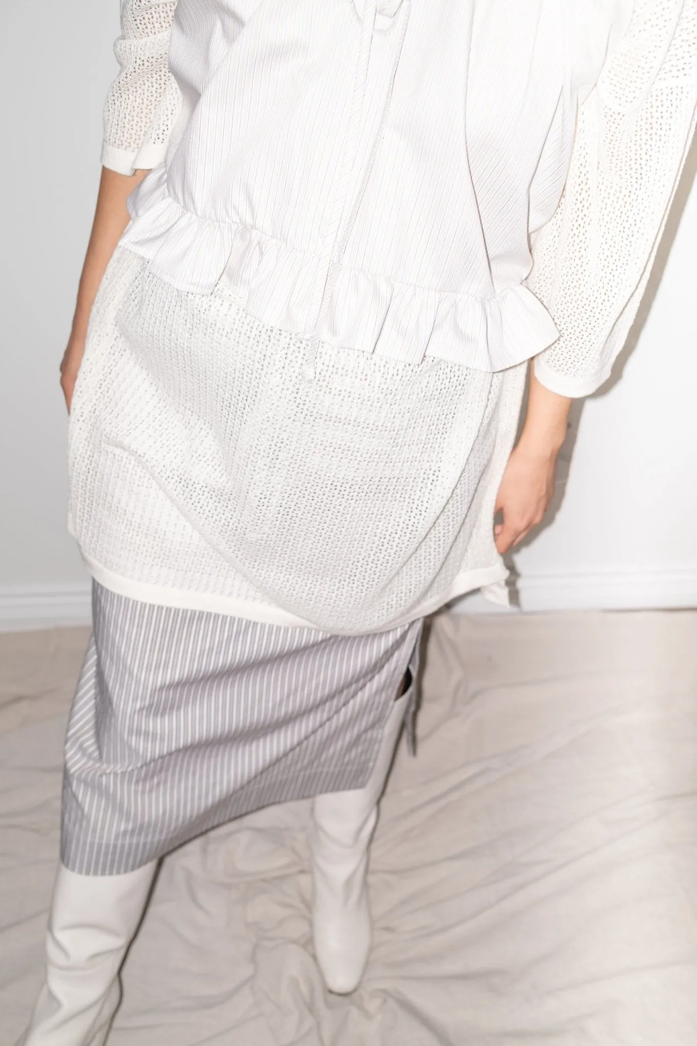 Cruz Skirt in Brown + Multi Stripe sold by et Tigre product image thumbnail 4