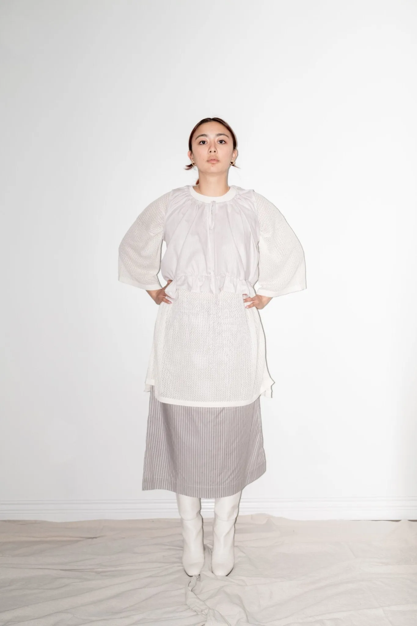 Cruz Skirt in Brown + Multi Stripe sold by et Tigre product image thumbnail 5