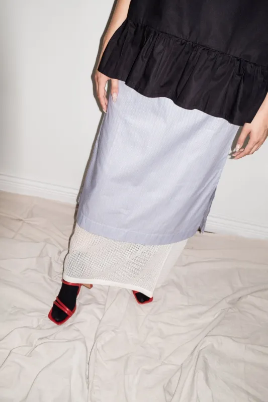 Cruz Skirt in Blue + Multi Stripe made by et Tigre