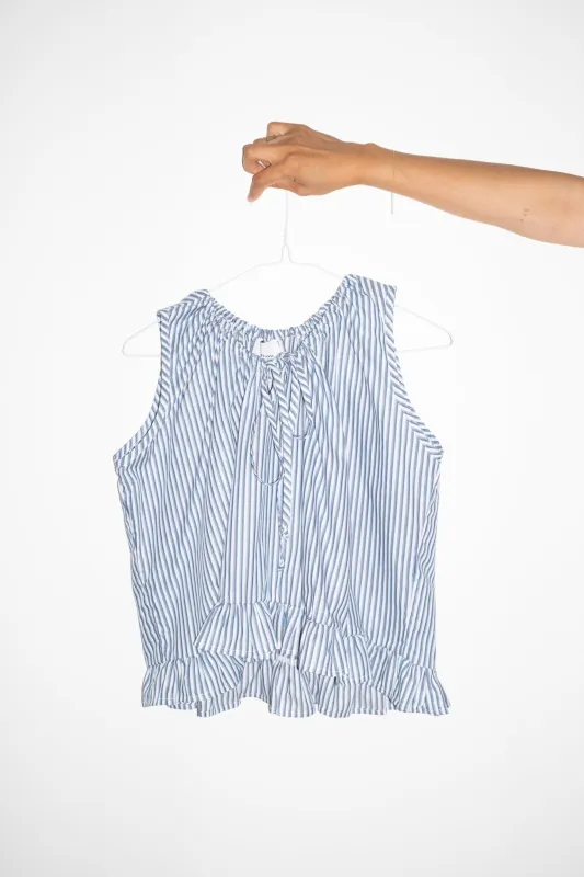 Gari Top in Blue + Multi Stripe sold by et Tigre