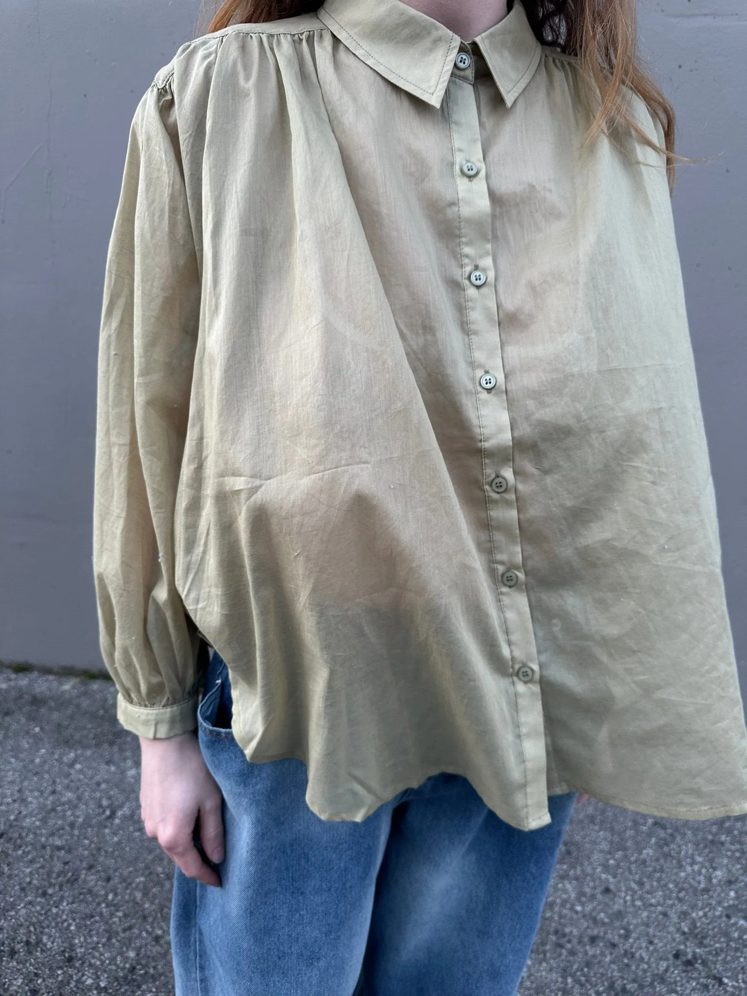 Michele Blouse in Olive sold by et Tigre product image thumbnail 4