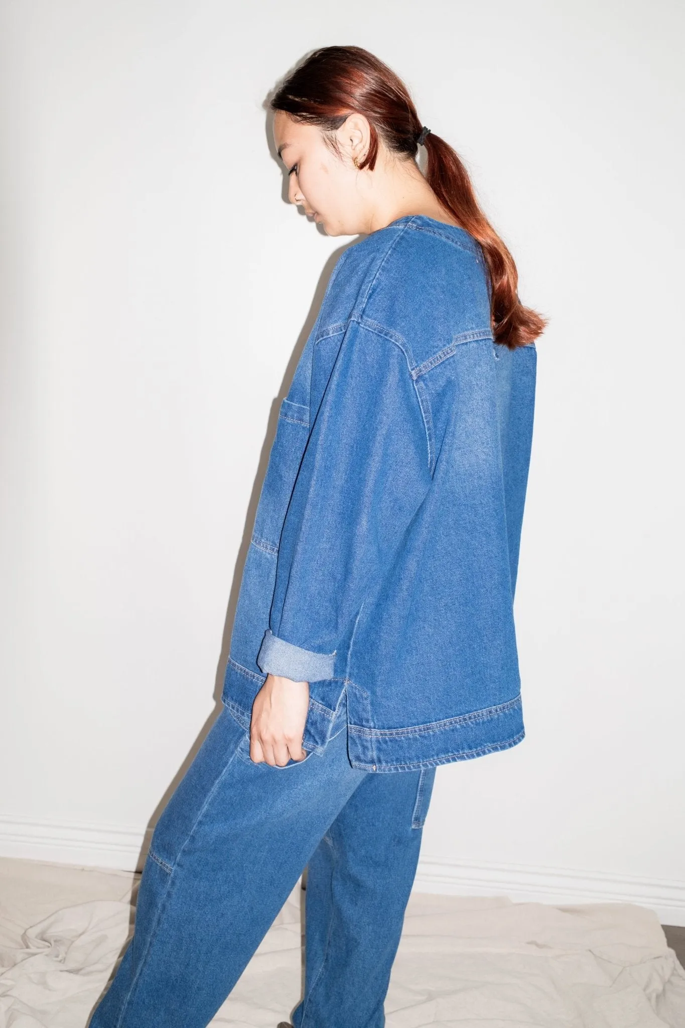 Miguel Denim Cardigan in Blue sold by et Tigre product image thumbnail 2